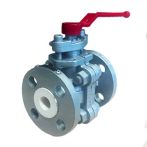 PTFE Lined Ball Valve 3/4" ANSI 150 RF Flange